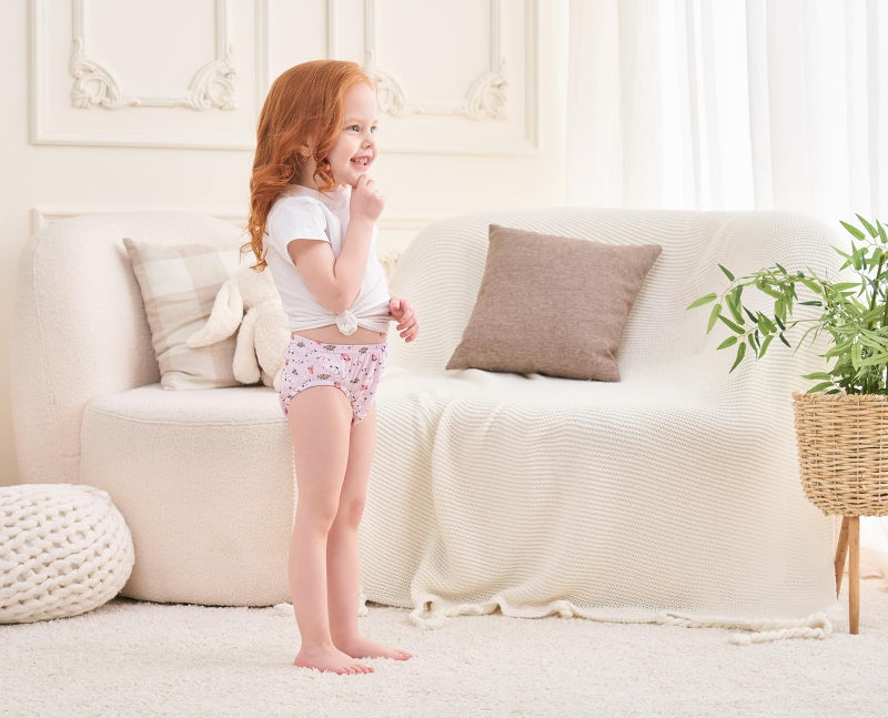 CHUNG Little Girls Toddlers Cotton Briefs Panties Underwear 5 Pack, Cat,2-3Y - Image 4